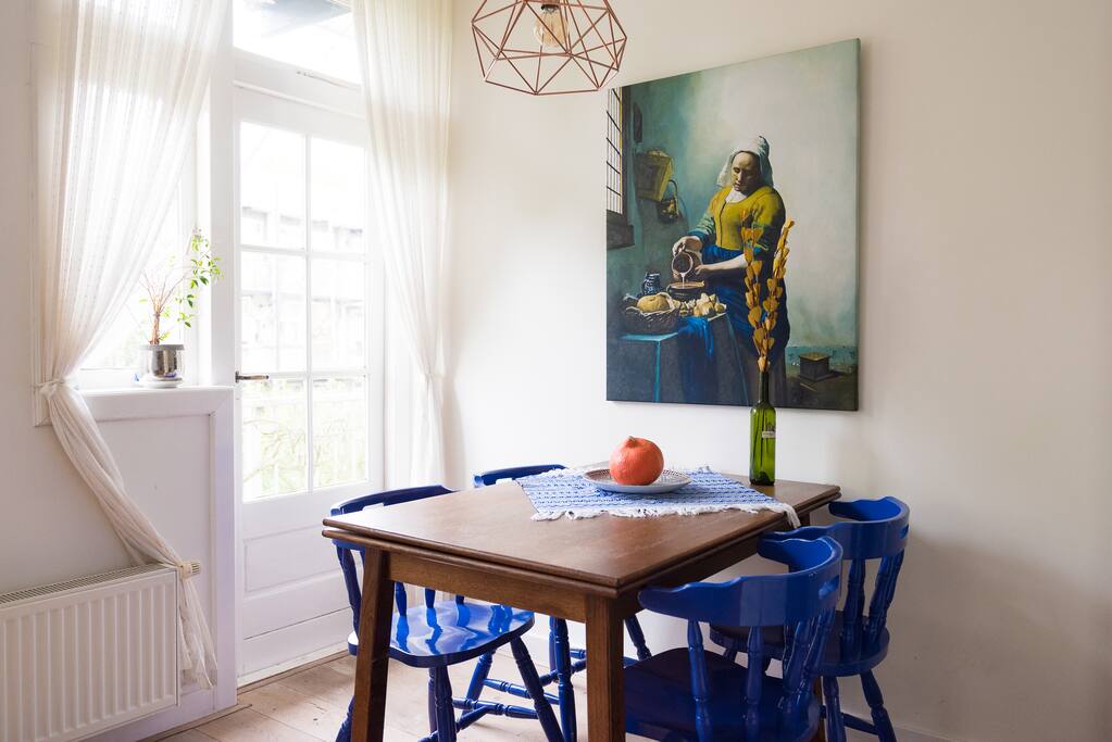 sunny and light kitchen is the heart of the house