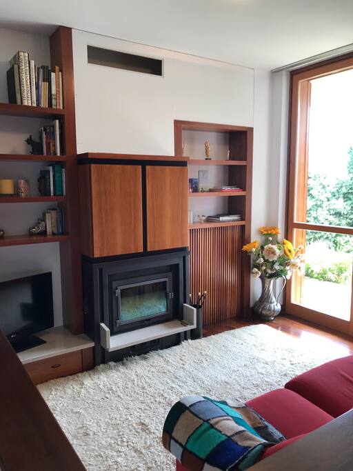 Potrai rilassarti davanti al caminetto, leggere un buon libro, e goderti la nostra meravigliosa vista sulle colline friulane :)