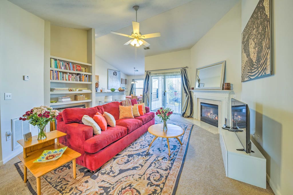 The high-end living space promotes a serene ambiance throughout the home.