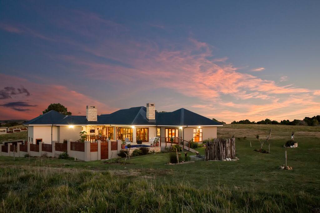 The house at sunset