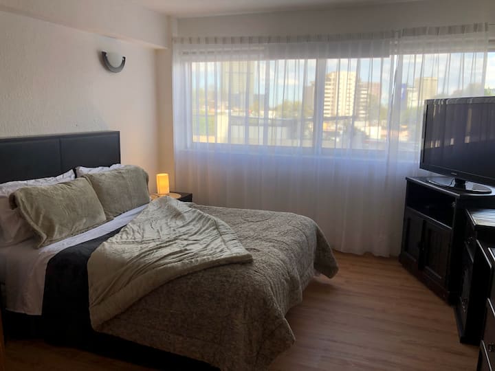 Cama Queen Size. Dos juegos de sábanas. 