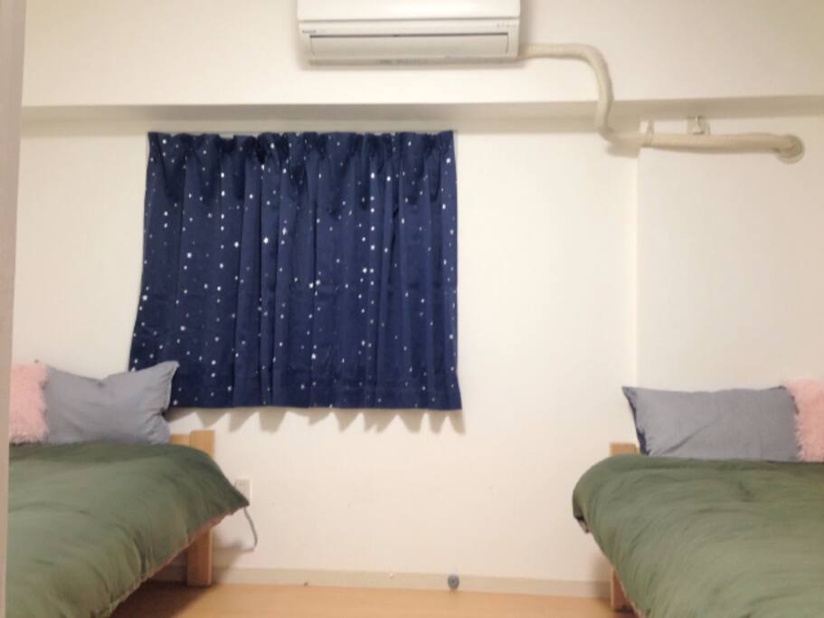 Two single beds.