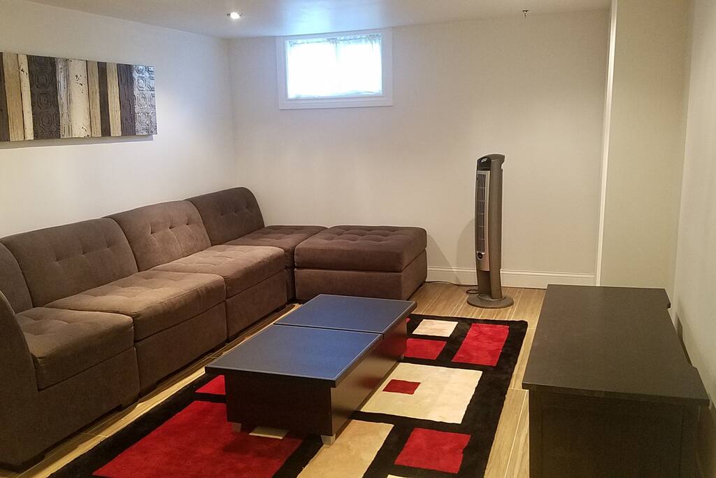 Large private living room(lower level). Newly renovated.