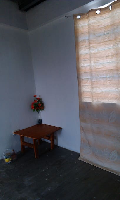 Bed is not in the photo yet its a metal double deck with one foam.