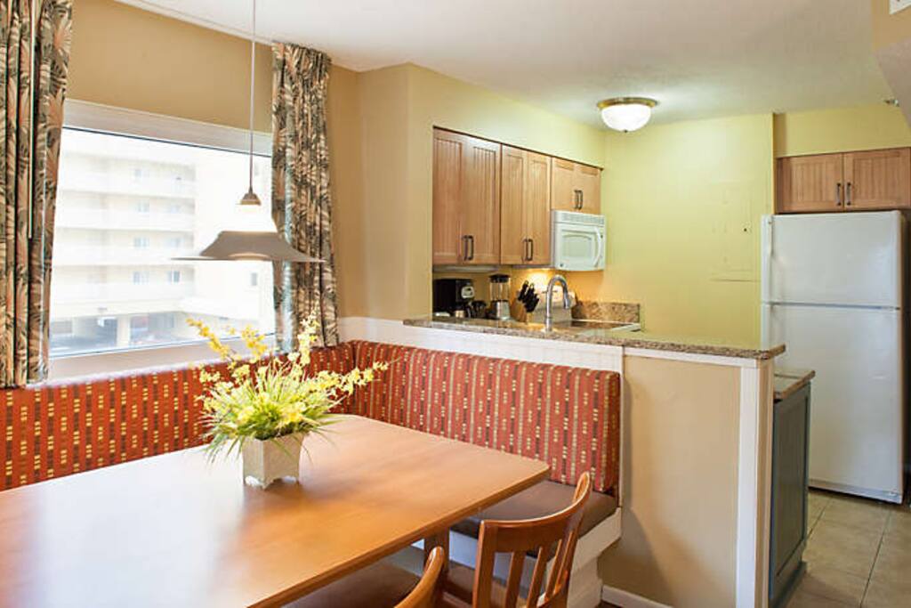 Kitchen and eating area