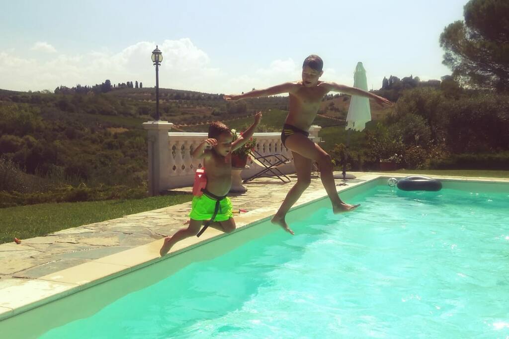 private pool for the guests suitable for children too