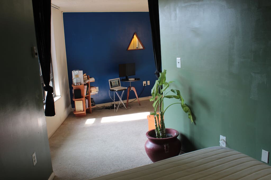This is another angle of the alcove peering out into the living room area.