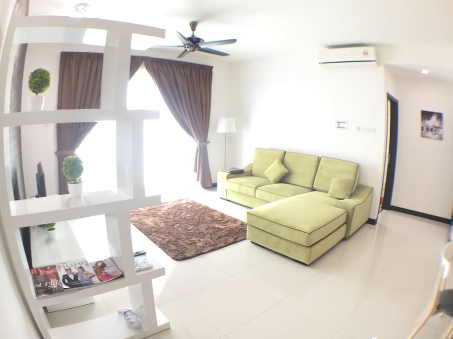 3 seat sofa with 34"TV