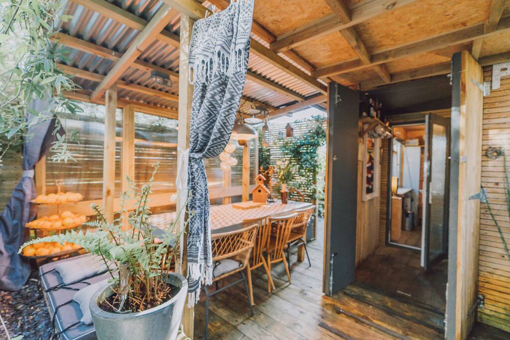 Outdoor heated dining area