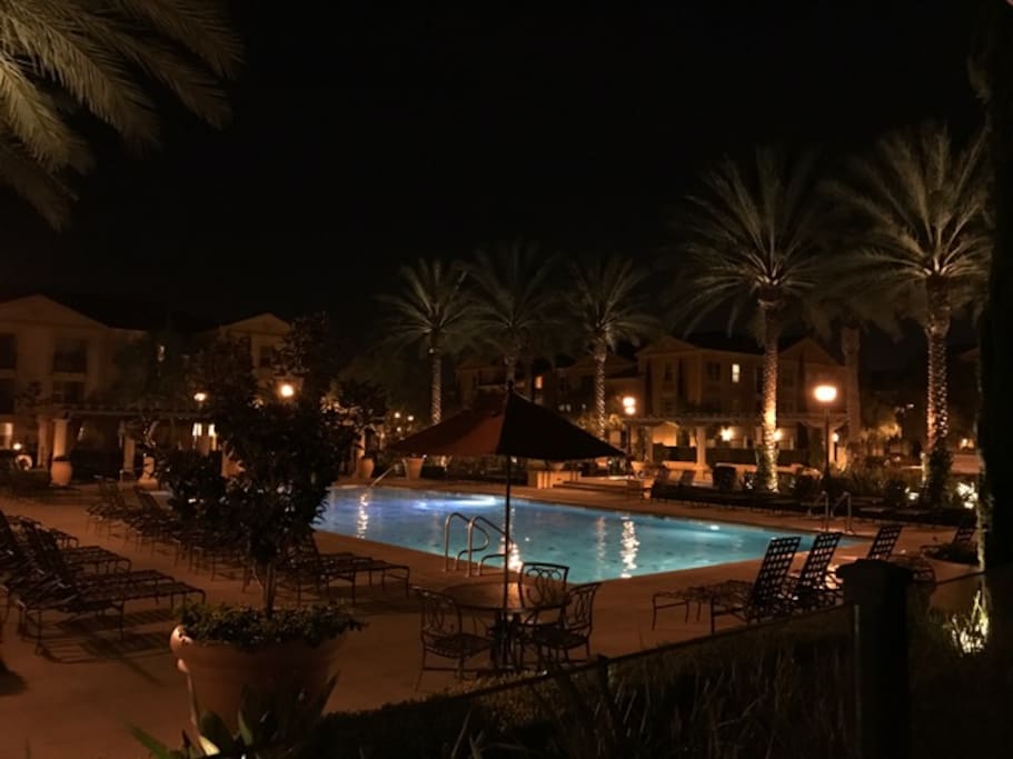 Pool night view