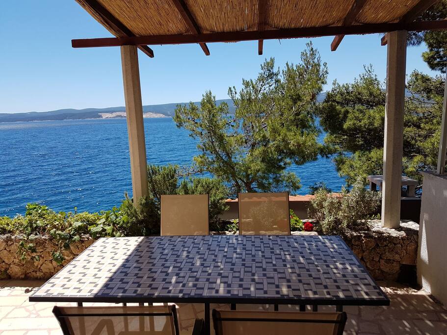 Dining table on terrace