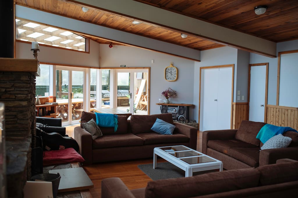 Our lounge room and fireplace