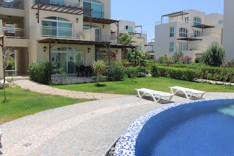 Gaziveren,
Garden apartment right by the sea