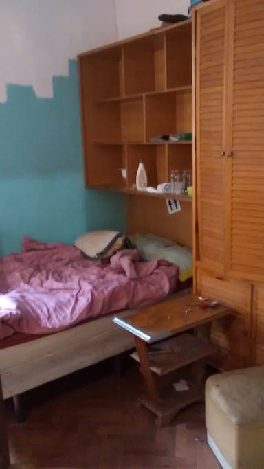 Bedroom - Big bed for two and many shelves