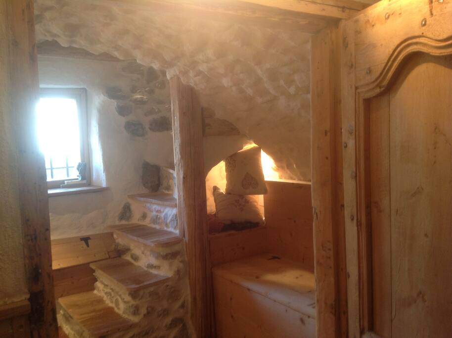 Ground floor entrance: room for bike/ski storage; also utility room
