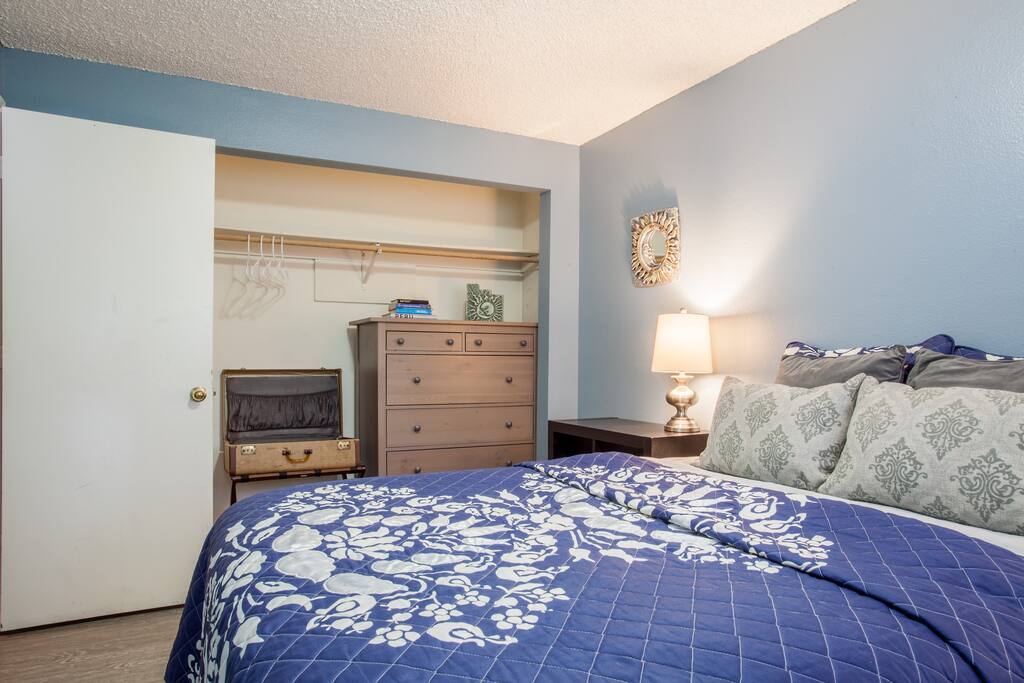 Private room with dresser and closet.