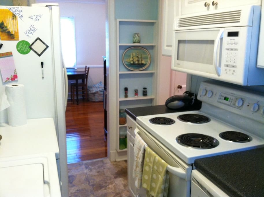 kitchen with washer and dryer