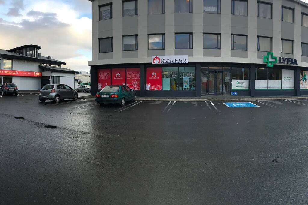 Panorama view of the hostel and its surroundings.