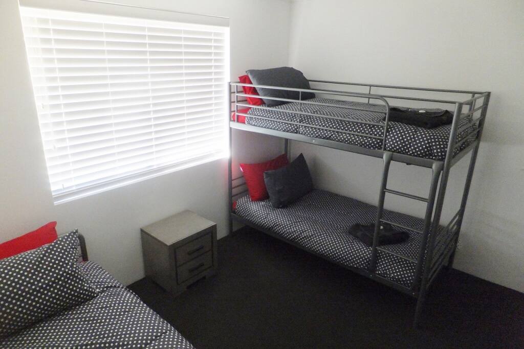 2nd bedroom sleeps 4, has TV and dvd player.