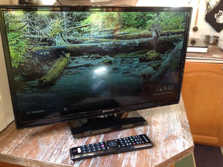 Chromecast TV. Upload Android or iPhone app before you come. Free WIFI, AC.