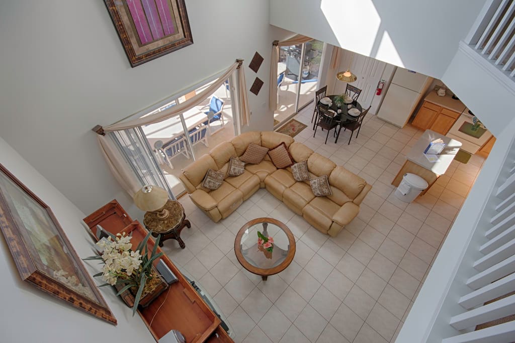 Family room with big TV