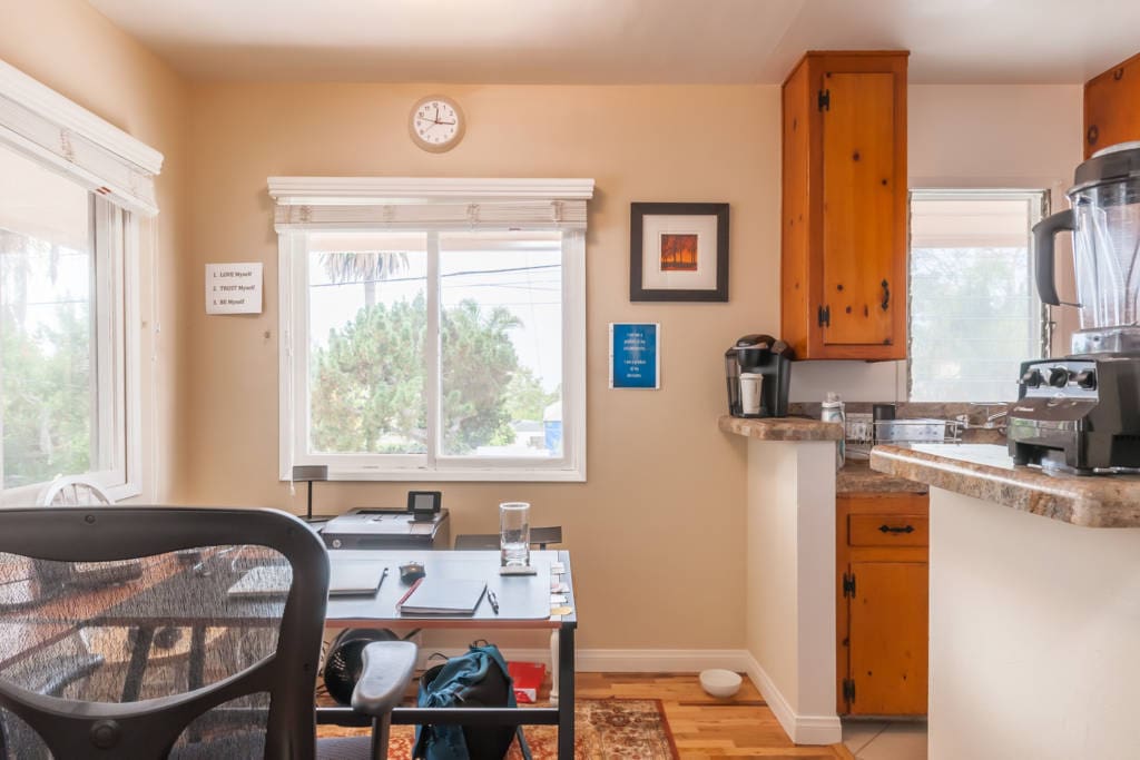 Printer, Wifi, Desk for working.