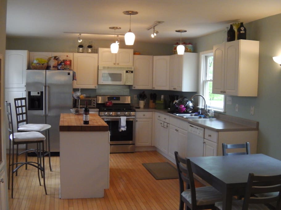 Huge open, updated kitchen. Great for entertaining.