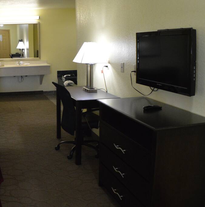 Flat screen tv & Office desk
