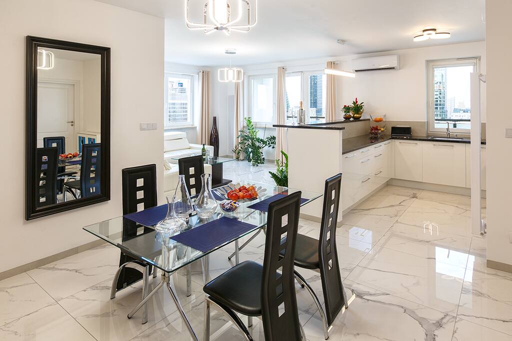 Kitchen and dining area