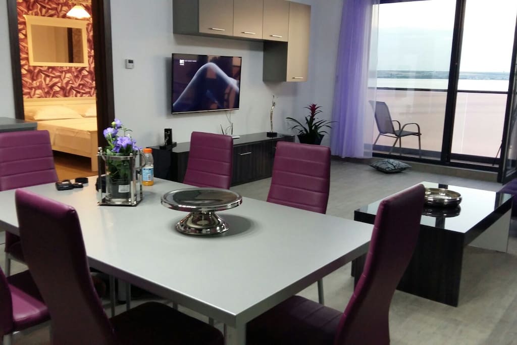 Dining area, living