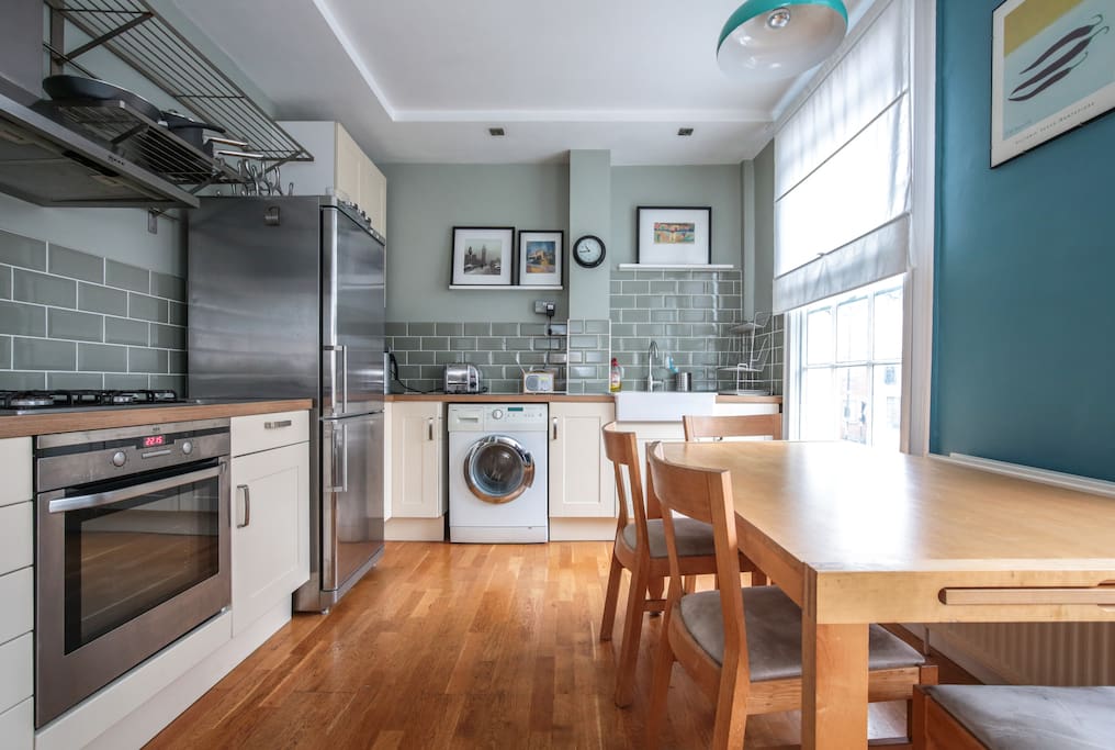 Well-equipped kitchen.
