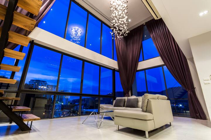 (3P) Penthouse with panoramic view (good WIFI)