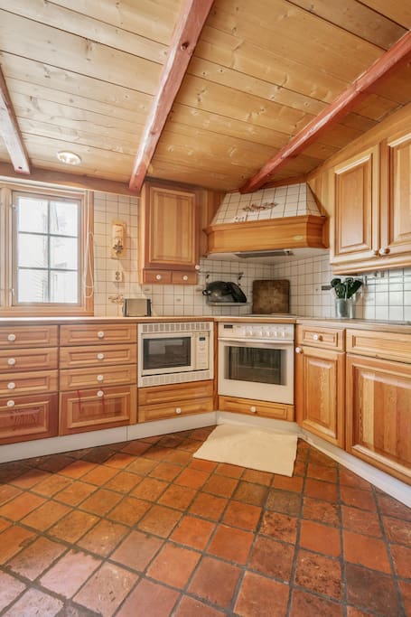 big kitchen with all nesessery equipment
