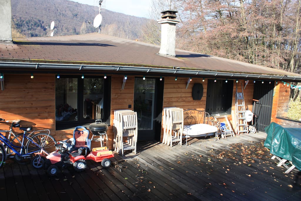 Vue de la terrasse l'hiver