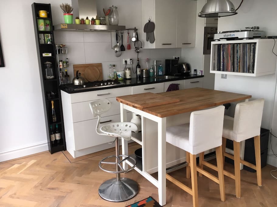 dining and kitchen space
