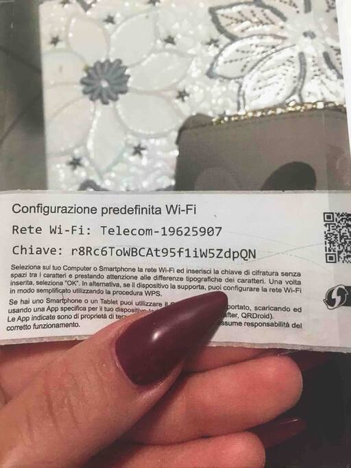 Indica la password della linea internet