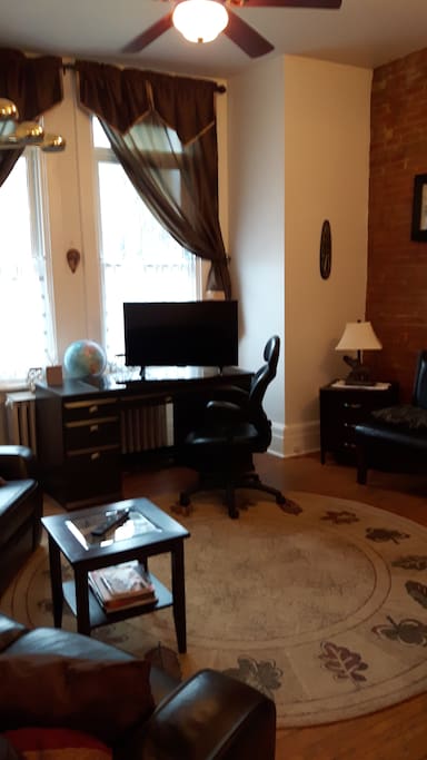 Smart TV and desk