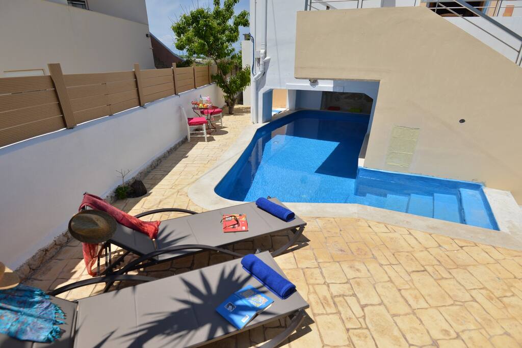 Relaxing at the pool area!