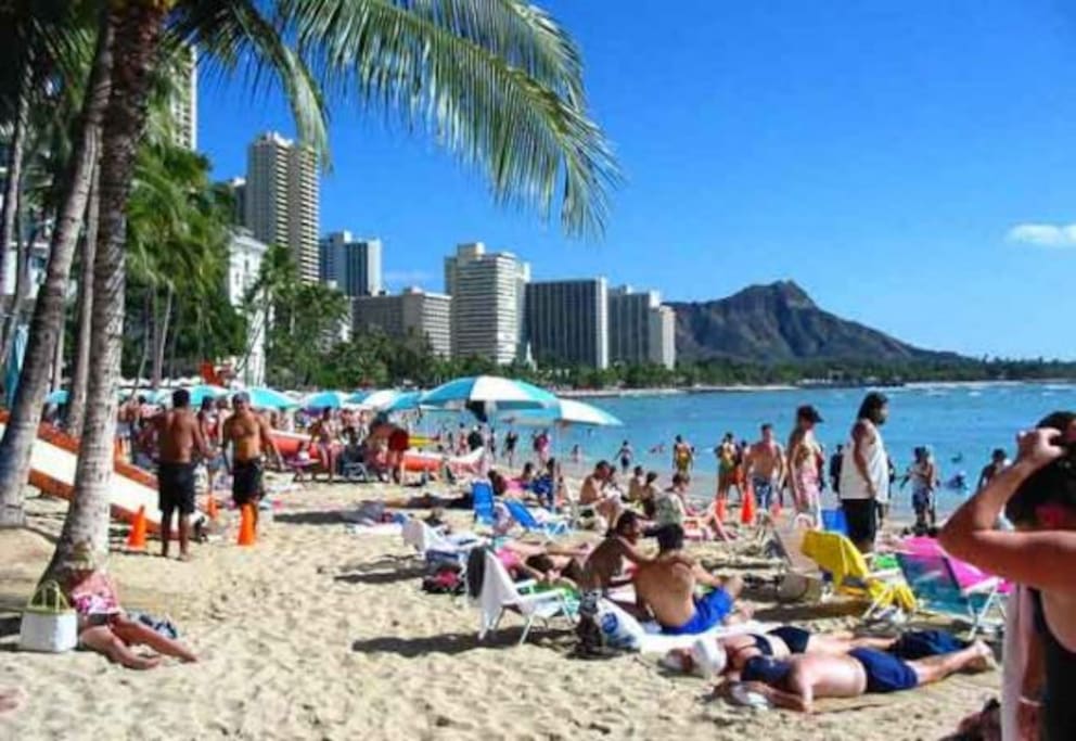 Head down to Waikiki and enjoy the sun.