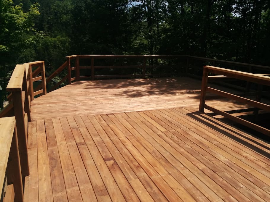 Spacious deck