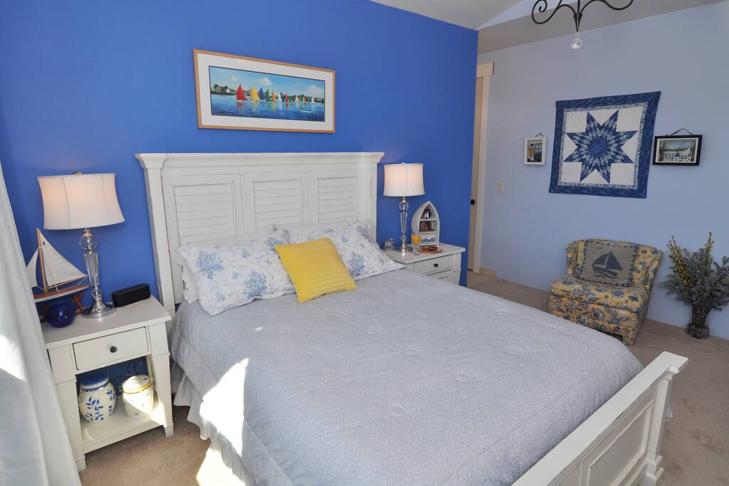Our bright and sunny Beach Room with a view!