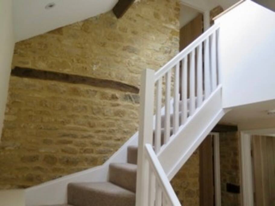 Recently renovated listed building, stairs to bedroom 2.