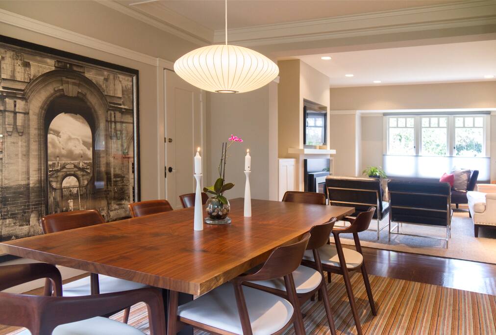 Dining room into living room