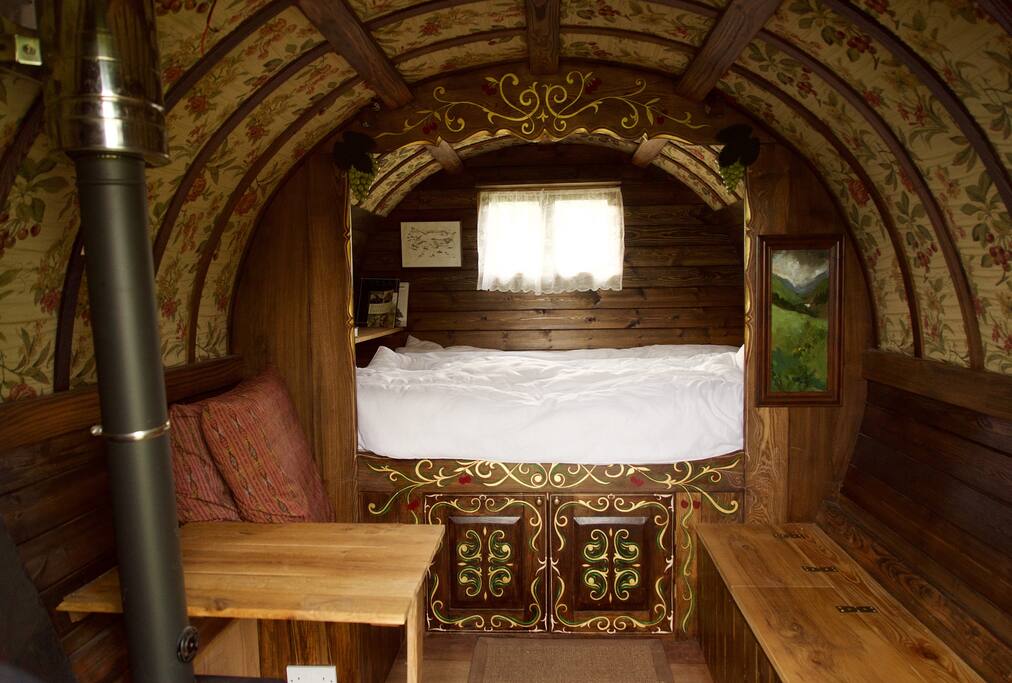 Super comfy bed in the caravan