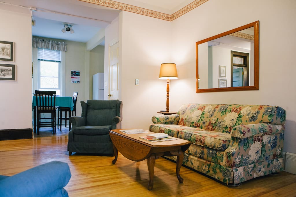 The living room.