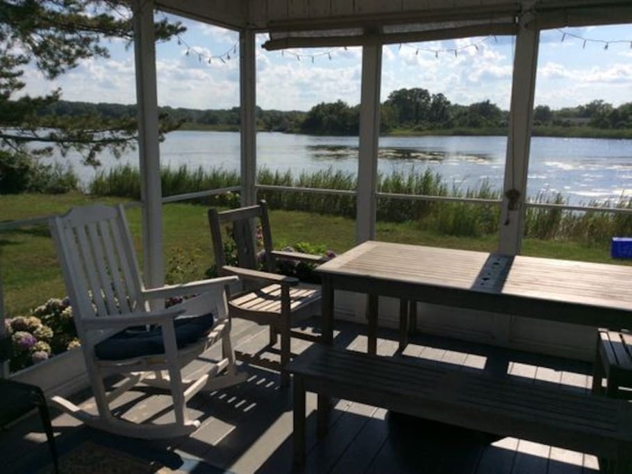 Perfect summer morning from our screen porch