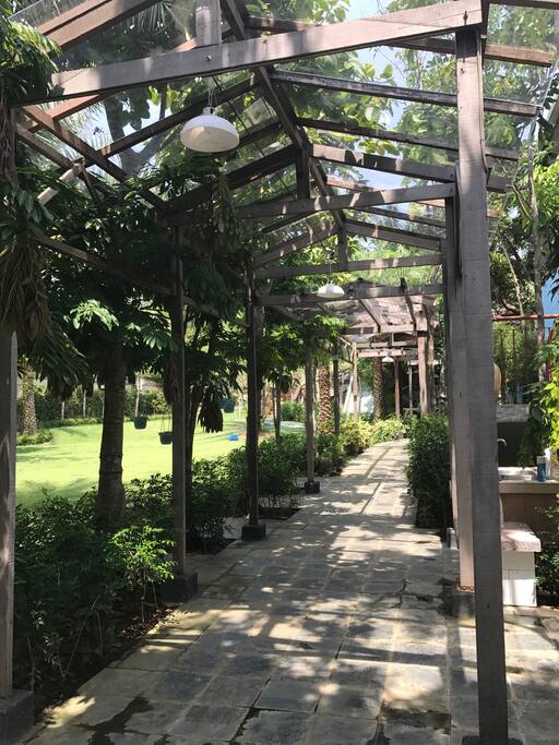 Walkway to the rooms