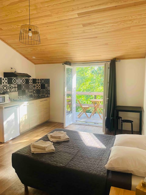 Studio in a wooded park