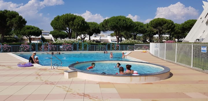 Superbe Piscine Et Terrasse Au Calme - Le Couchant - La Grande-Motte