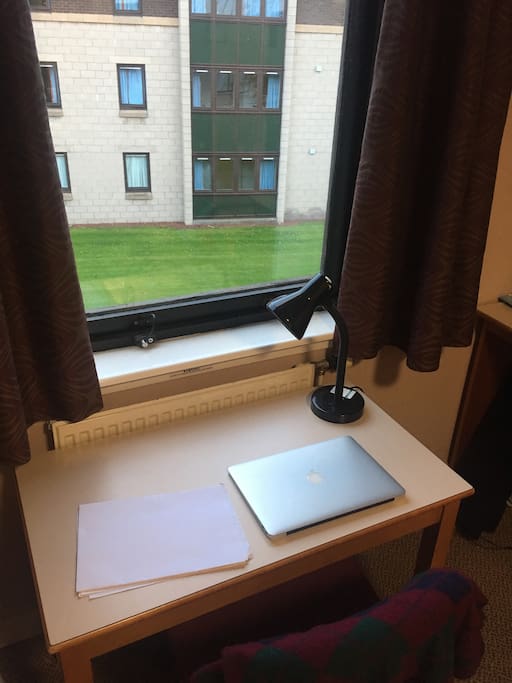 Large window with park view